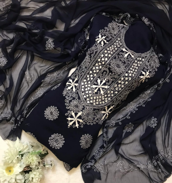 HANDMADE RESHAM EMBROIDERED MULTAANI SUITS - Image 10