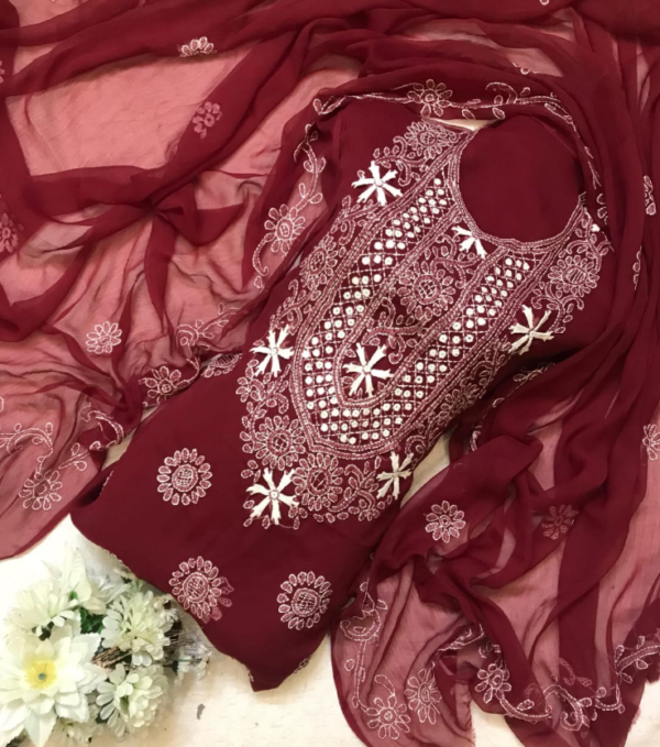 HANDMADE RESHAM EMBROIDERED MULTAANI SUITS - Image 8