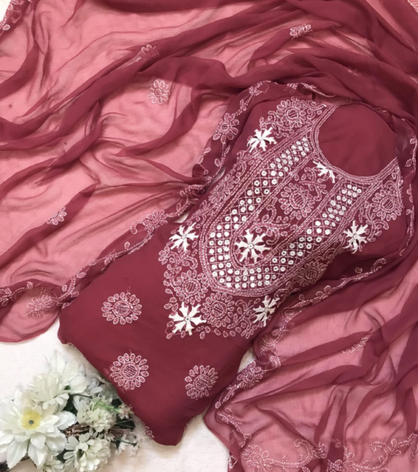 HANDMADE RESHAM EMBROIDERED MULTAANI SUITS - Image 3