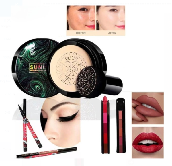 3 In 1 Makeup Deal – Foundation Powder, Eyeliner, Lipstick Pen