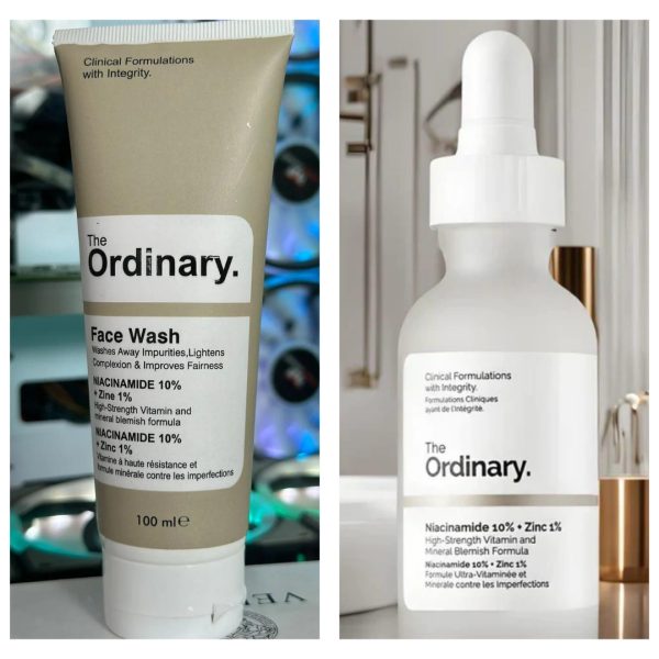 Pack of 2 – The Ordinary Niacinamide 10% + Zinc Serum & Gentle Face Wash | Best Skincare Deal in Pakistan
